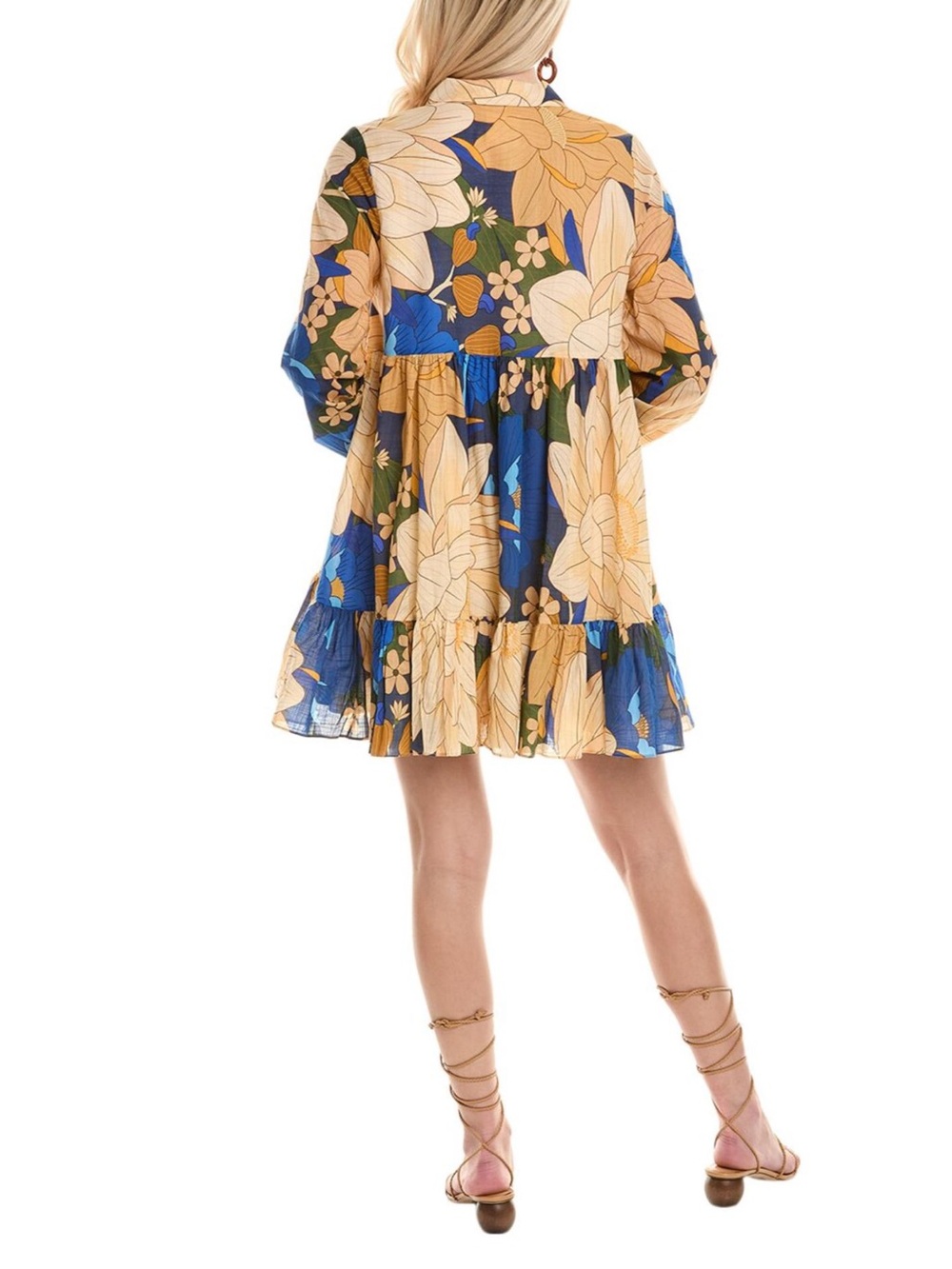 Sézane x Farm Rio Hilma Shirt Dress "Floral Mandacaru" print MIDI Size 2 - Picture 2 of 14